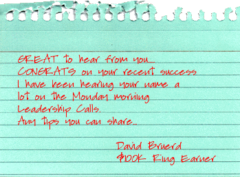 David Bruerd $100k ring earner pre-paid legal services Identity Theft Protection Group Benefit  (Identity Theft Awareness Group (iTAG) portland ppl platinum executive director - great to hear from you... congrats on your recent success I have been hearing your name a lot on the monday morning leadership calls. Any tips you can share?